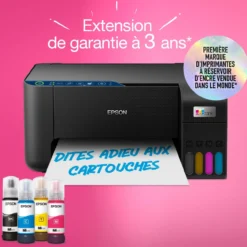 Imprimantes<Epson Imprimante multifonction A4 Wi-Fi EcoTank ET-2861 équipée de réservoirs d’encre, avec jusqu’à 3 ans d’encre inclus