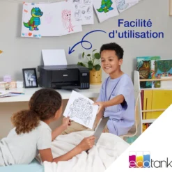 Imprimantes<Epson Imprimante multifonction A4 Wi-Fi EcoTank ET-2861 équipée de réservoirs d’encre, avec jusqu’à 3 ans d’encre inclus