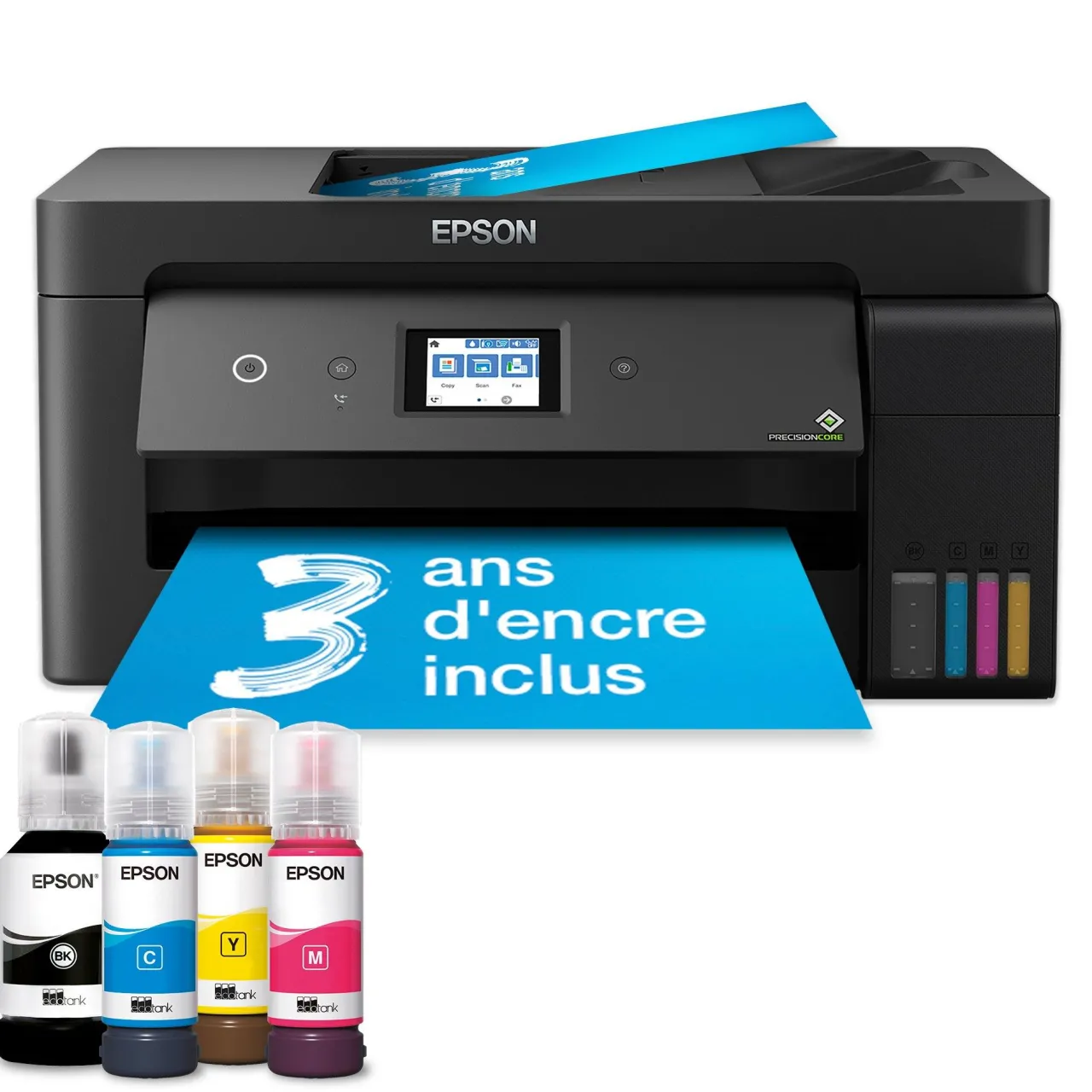 Imprimantes<Epson Imprimante multifonction A3+ Wi-Fi EcoTank ET-15000 équipée de réservoirs d’encre, avec jusqu’à 3 ans d’encre inclus