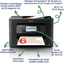Imprimantes<Epson Imprimante multifonction Jet d’Encre A4 WorkForce Pro WF-4820DWF