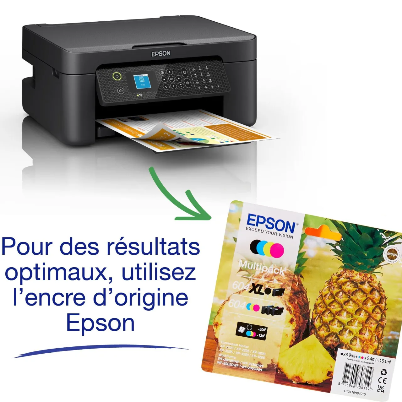 Imprimantes<Epson Imprimante multifonction Jet d’Encre A4 WorkForce WF-2910DWF