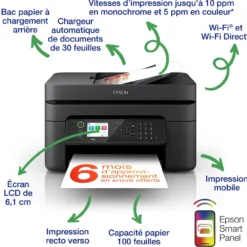 Imprimantes|Dernières Offres<Epson Imprimante multifonction Jet d’Encre A4 WorkForce WF-2950DWF
