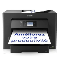 Imprimantes<Epson Imprimante multifonction Jet d’Encre A3 WorkForce WF-7830DTWF et 3 mois d’approvisionnement en encre offerts avec l’abonnement ReadyPrint*