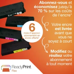 Imprimantes<Epson Imprimante multifonction Jet d’Encre A3 WorkForce WF-7830DTWF et 3 mois d’approvisionnement en encre offerts avec l’abonnement ReadyPrint*