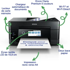 Imprimantes<Epson Imprimante multifonction Jet d’Encre A4 Expression Premium XP‑7100
