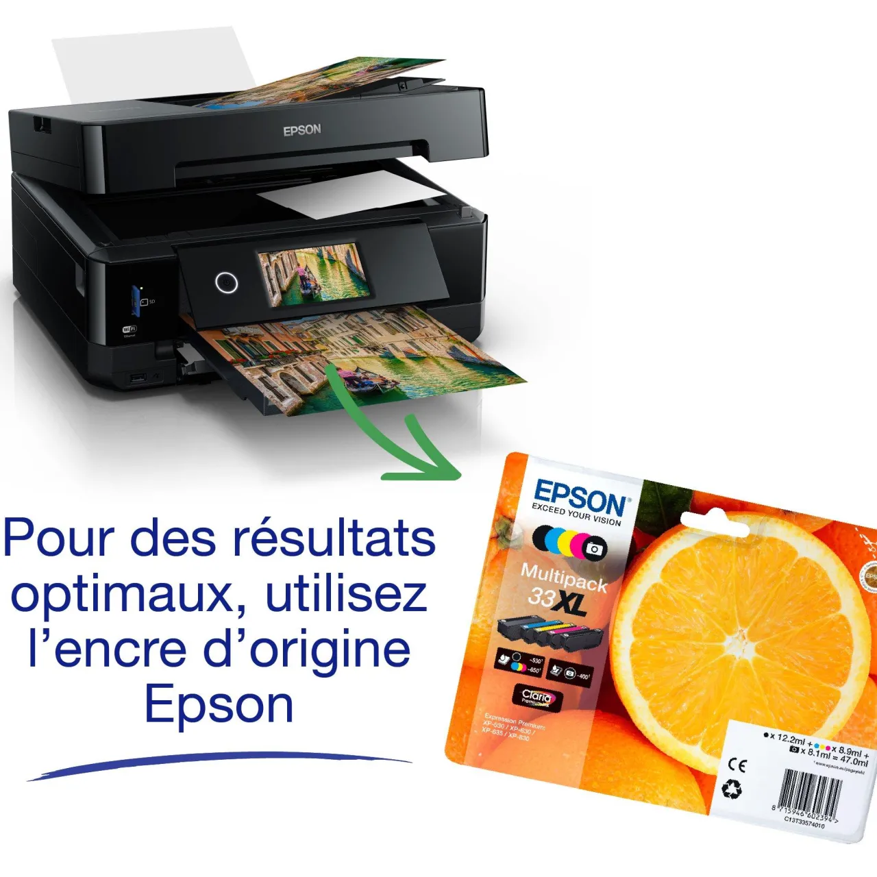 Imprimantes<Epson Imprimante multifonction Jet d’Encre A4 Expression Premium XP‑7100