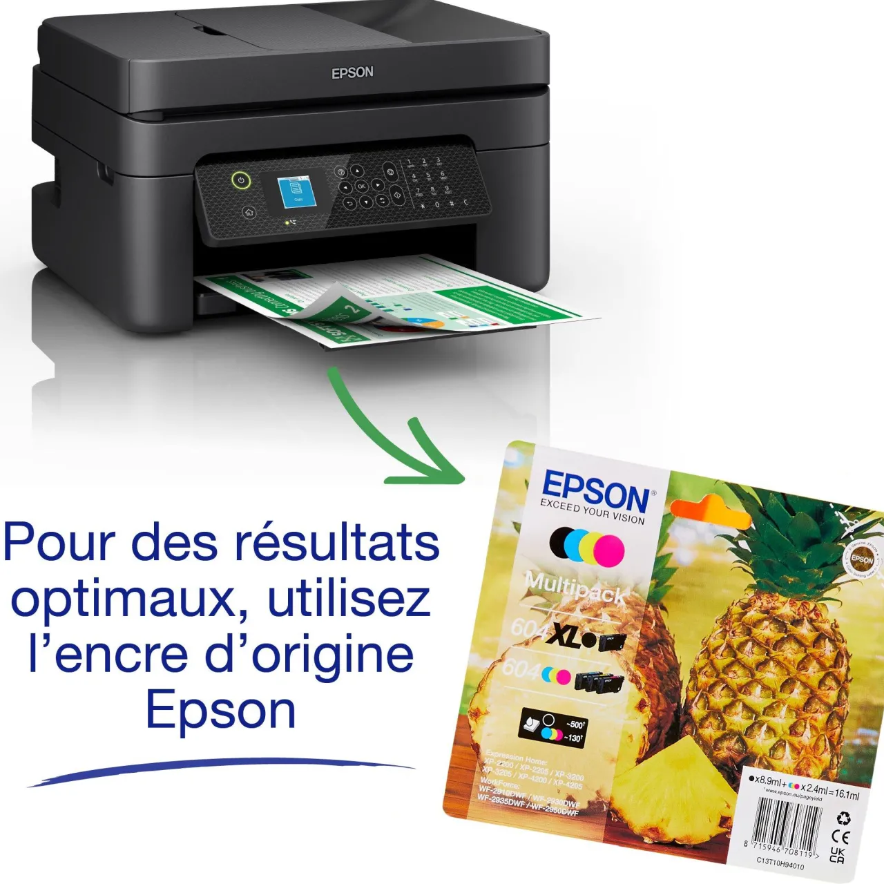 Imprimantes<Epson Imprimante multifonction Jet d’Encre A4 WorkForce WF-2930DWF