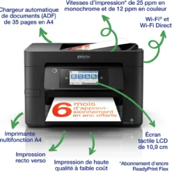 Imprimantes<Epson Imprimante multifonction Jet d’Encre A4 WorkForce Pro WF-4825DWF