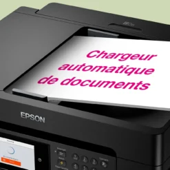 Imprimantes<Epson Imprimante multifonction Jet d’Encre A3+ WorkForce WF-7840DTWF et 3 mois d’approvisionnement en encre offerts avec l’abonnement ReadyPrint*