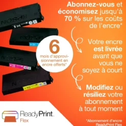 Imprimantes<Epson Imprimante multifonction Jet d’Encre A3+ WorkForce WF-7840DTWF et 3 mois d’approvisionnement en encre offerts avec l’abonnement ReadyPrint*