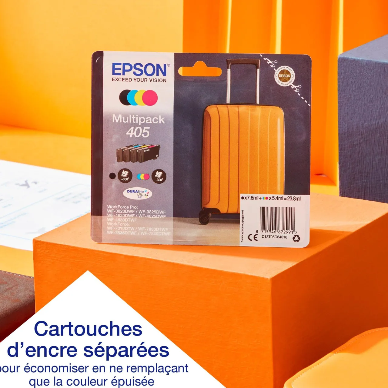 Imprimantes<Epson Imprimante multifonction Jet d’Encre A4 WorkForce Pro WF-3820DWF
