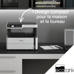 Imprimantes<Epson Imprimante multifonction monochrome A4 EcoTank ET-M2170 avec réservoir d’encre et Wi-Fi