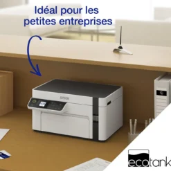 Imprimantes<Epson Imprimante multifonction monochrome A4 EcoTank ET-M2120 avec réservoir d’encre et Wi-Fi