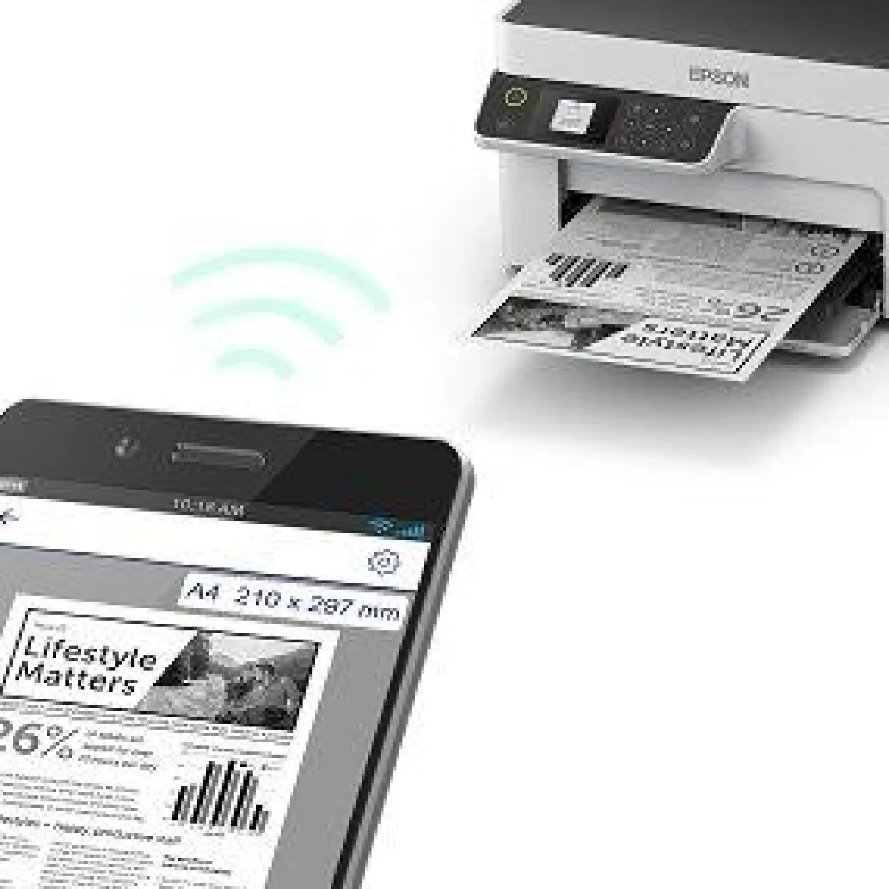 Imprimantes<Epson Imprimante multifonction monochrome A4 EcoTank ET-M2120 avec réservoir d’encre et Wi-Fi
