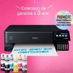 Imprimantes<Epson Imprimante photo A3+ EcoTank ET-8550 avec réservoirs d’encre et Wi-Fi
