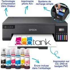 Imprimantes<Epson Imprimante photo A3+ EcoTank ET-18100 avec réservoirs d’encre et Wi-Fi