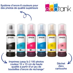 Imprimantes<Epson Imprimante photo A3+ EcoTank ET-18100 avec réservoirs d’encre et Wi-Fi