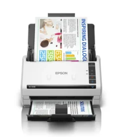 Scanners<Epson Le scanner recto verso automatique WorkForce DS-530III permet de numériser rapidement les documents professionnels