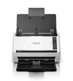 Scanners<Epson Le scanner recto verso automatique WorkForce DS-530III permet de numériser rapidement les documents professionnels