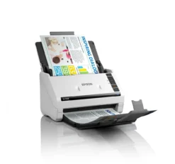 Scanners<Epson Le scanner recto verso automatique WorkForce DS-530III permet de numériser rapidement les documents professionnels