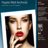 Papier<Epson Papier photo A4 mat Archival 189 g/m2, 50 feuilles