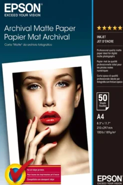 Papier<Epson Papier photo A4 mat Archival 189 g/m2, 50 feuilles