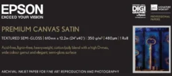 Papier<Epson Premium Canvas Satin Roll, 24" x 12,2 m, 350g/m2