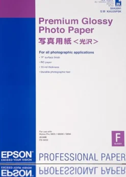 Papier<Epson Premium Glossy Photo Paper, DIN A2, 255g/m2, 25 Sheets