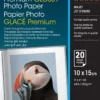 Papier<Epson Premium Glossy Photo Paper, 100 x 150 mm, 255g/m2, 20 Sheets