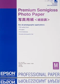 Papier<Epson Premium Semigloss Photo Paper, DIN A2, 250g/m2, 25 Sheets