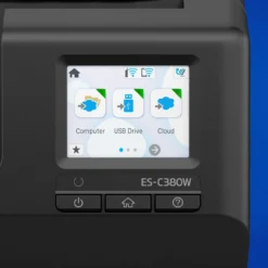 Scanners<Epson Scanner de documents A4 compact ES-C380W avec connexion Wi-Fi et chemin de numérisation en « U »