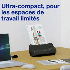 Scanners|Dernières Offres<Epson Scanner de documents A4 compact ES-C320W avec connexion Wi-Fi et chemin de numérisation en « U »