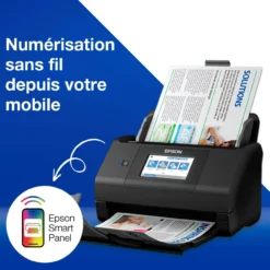 Scanners|Dernières Offres<Epson Scanner à défilement recto verso A4 WorkForce ES-580W avec Wi-Fi et écran tactile facile à utiliser