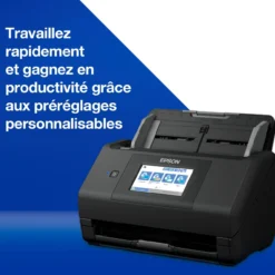 Scanners|Dernières Offres<Epson Scanner à défilement recto verso A4 WorkForce ES-580W avec Wi-Fi et écran tactile facile à utiliser