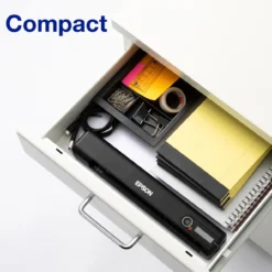 Scanners<Epson Scanner mobile A4 rapide WorkForce ES-60W avec connexion Wi-Fi, technologie ScanSmart et écran LCD