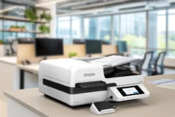 Scanners<Epson Scanner à plat A3 WorkForce DS-71000WN avec connexion réseau et compatible avec des plateformes ouvertes, avec chargeur automatique de documents de 150 feuilles