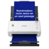 Scanners<Epson Scanner professionnel A4 compact WorkForce DS-410 avec chargeur automatique de documents de 50 feuilles et logiciel Document Capture Pro