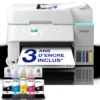 Imprimantes<Epson Solution d’impression A4 blanche EcoTank ET-3956 équipée d’une connexion Wi-Fi et de réservoirs d’encre, avec jusqu’à 3 ans d’encre inclus