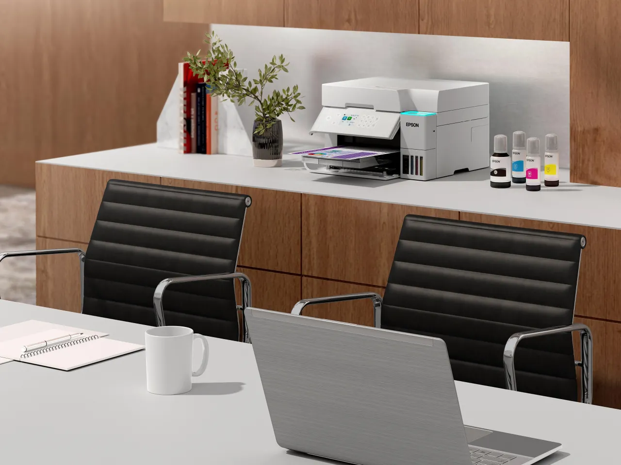 Imprimantes<Epson Solution d’impression A4 blanche EcoTank ET-3956 équipée d’une connexion Wi-Fi et de réservoirs d’encre, avec jusqu’à 3 ans d’encre inclus