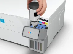 Imprimantes<Epson Solution d’impression A4 blanche EcoTank ET-2956 équipée d’une connexion Wi-Fi et de réservoirs d’encre, avec jusqu’à 3 ans d’encre inclus
