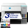 Imprimantes<Epson Solution d’impression A4 blanche EcoTank ET-2959 équipée d’une connexion Wi-Fi et de réservoirs d’encre, avec jusqu’à 3 ans d’encre inclus