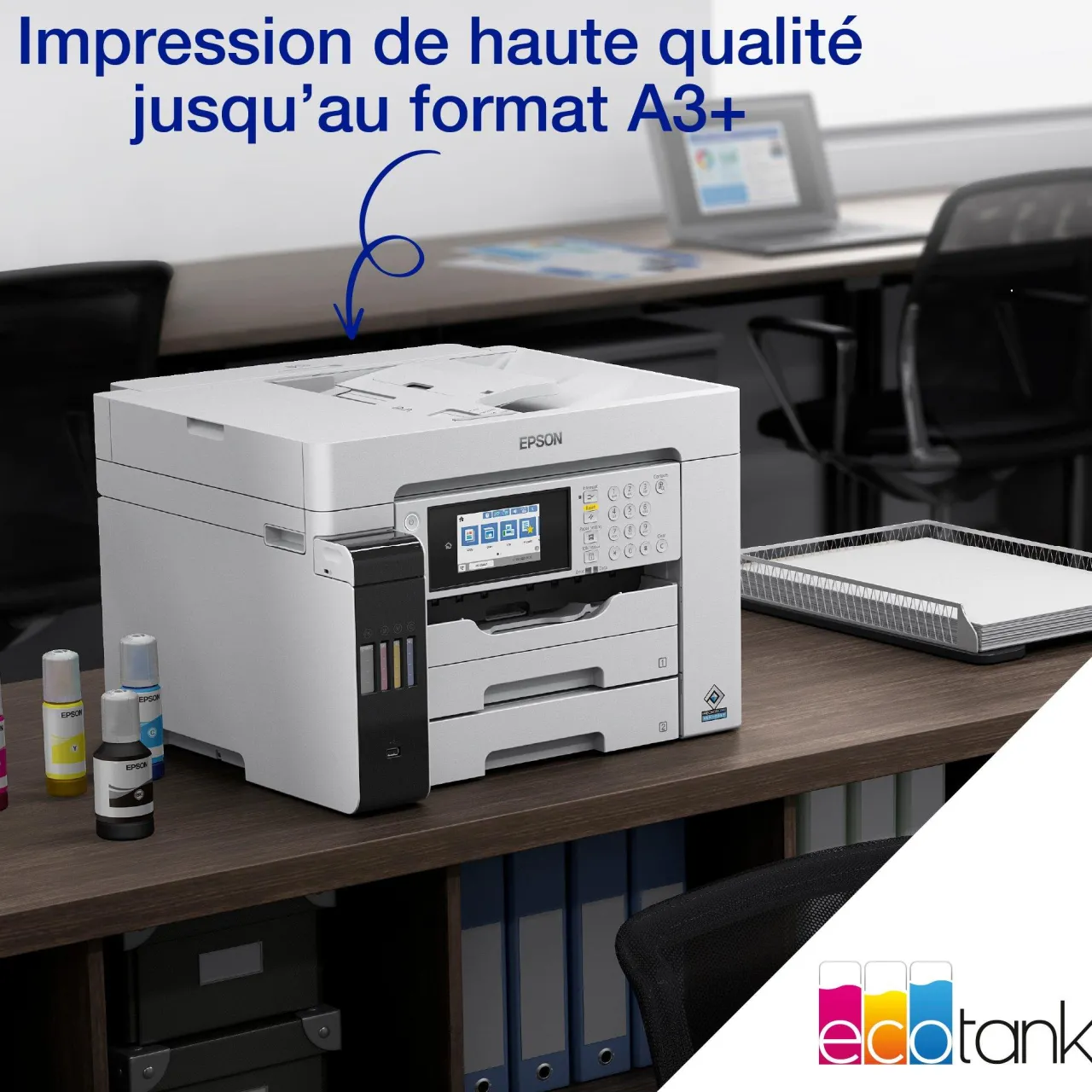 Imprimantes<Epson Solution d’impression A3+ EcoTank Pro ET-16685 avec Wi-Fi, réservoirs d’encre et prise en charge PCL