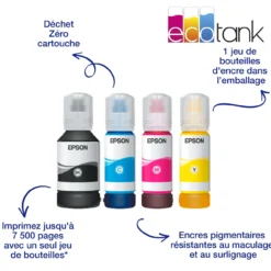 Imprimantes|Dernières Offres<Epson Solution d’impression A4 EcoTank ET-5805 avec Wi-Fi, réservoirs d’encre et fax