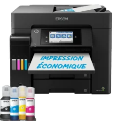 Imprimantes|Dernières Offres<Epson Solution d’impression A4 EcoTank ET-5855 avec Wi-Fi, réservoirs d’encre et fax