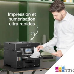 Imprimantes|Dernières Offres<Epson Solution d’impression A4 EcoTank ET-5855 avec Wi-Fi, réservoirs d’encre et fax