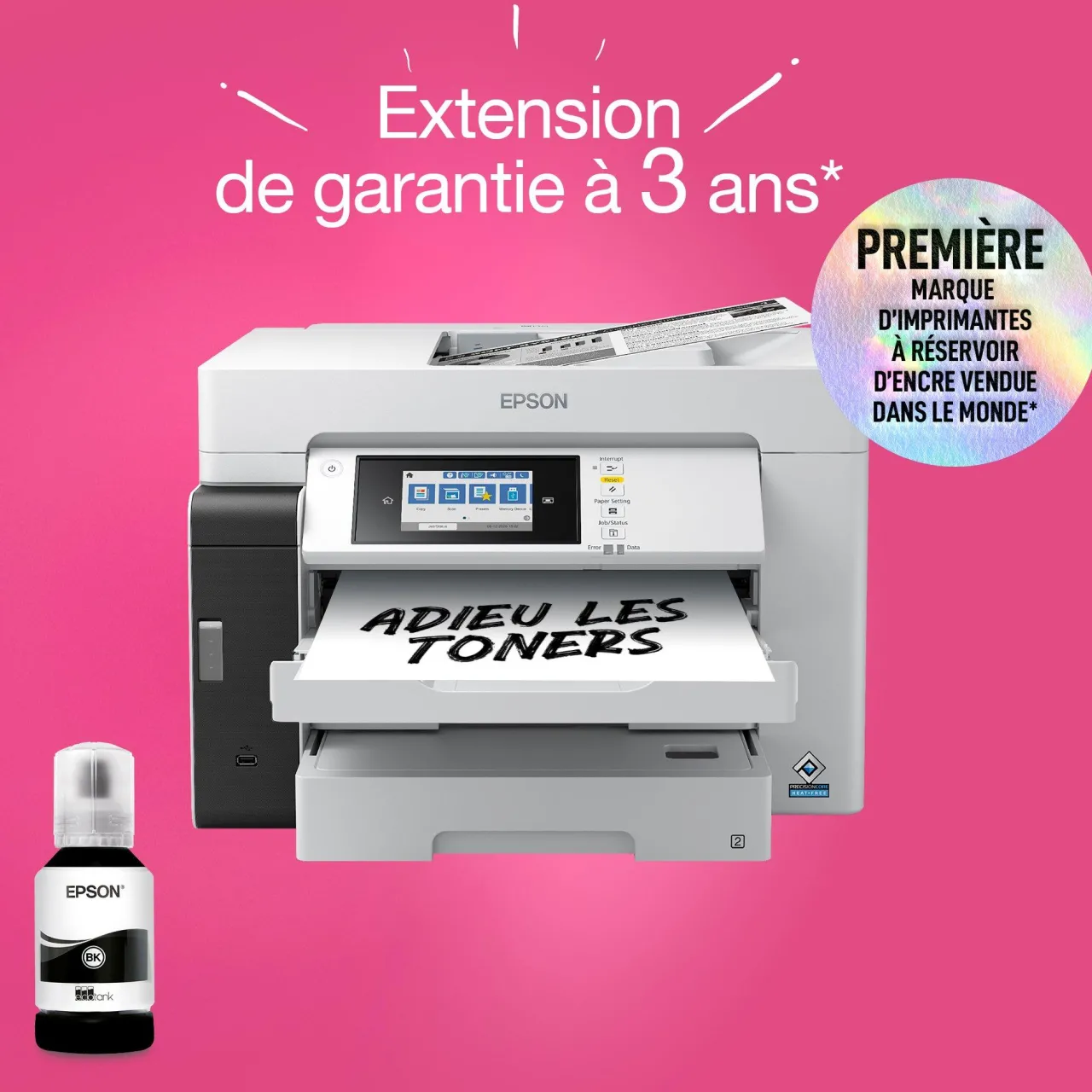 Imprimantes|Dernières Offres<Epson Solution d’impression A3+ EcoTank Pro ET-M16685 avec Wi-Fi, réservoirs d’encre et prise en charge PCL