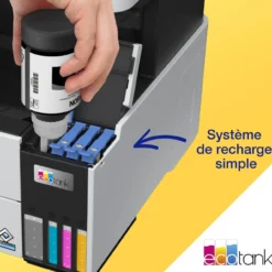 Imprimantes|Dernières Offres<Epson Solution d’impression A4 EcoTank Pro ET-5185 avec Wi-Fi, réservoirs d’encre et fax