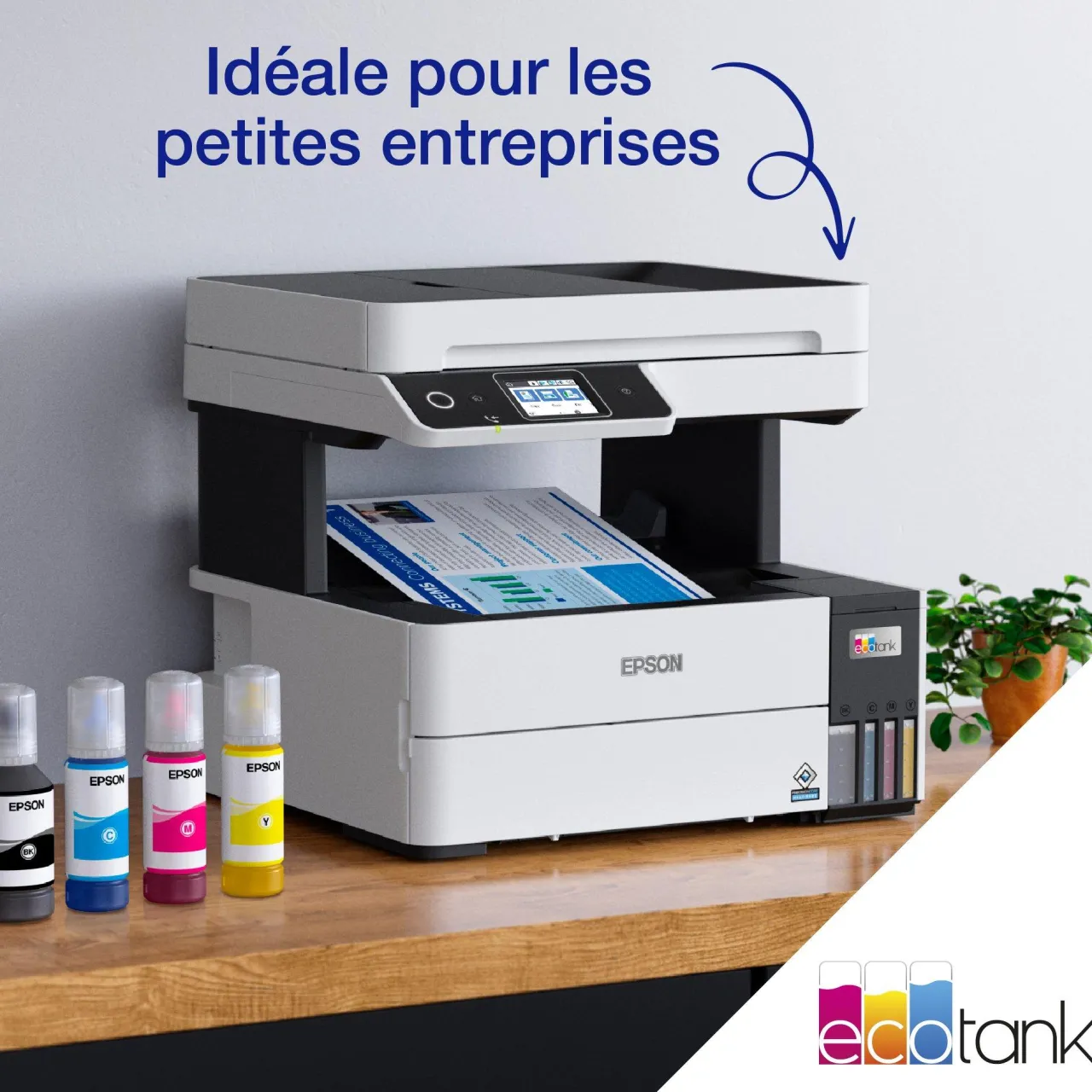 Imprimantes|Dernières Offres<Epson Solution d’impression A4 EcoTank Pro ET-5185 avec Wi-Fi, réservoirs d’encre et fax