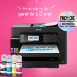 Imprimantes|Dernières Offres<Epson Solution d’impression A3+ EcoTank ET-16655 avec Wi-Fi, réservoirs d’encre et fax