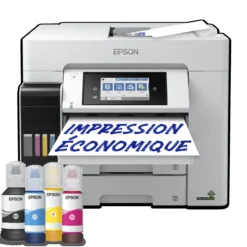 Imprimantes<Epson Solution d’impression A4 EcoTank Pro ET-5885 avec Wi-Fi, réservoirs d’encre et prise en charge PCL